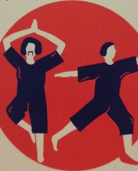 Yoga, richtig wohltuend, ya! Ein Ausschnitt des „Morning Flow“ Flyers vom „LET Studio of Wellbeing“ in Kassel. Eine schöne Illustration, zwei Menschen machen vor einem roten Kreis Yogafiguren.